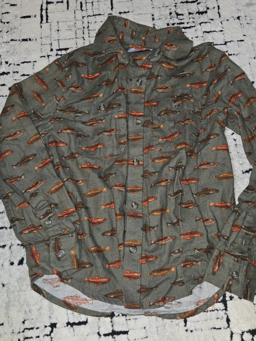 Old Navy Boys Trout Long Sleeve Button Up
